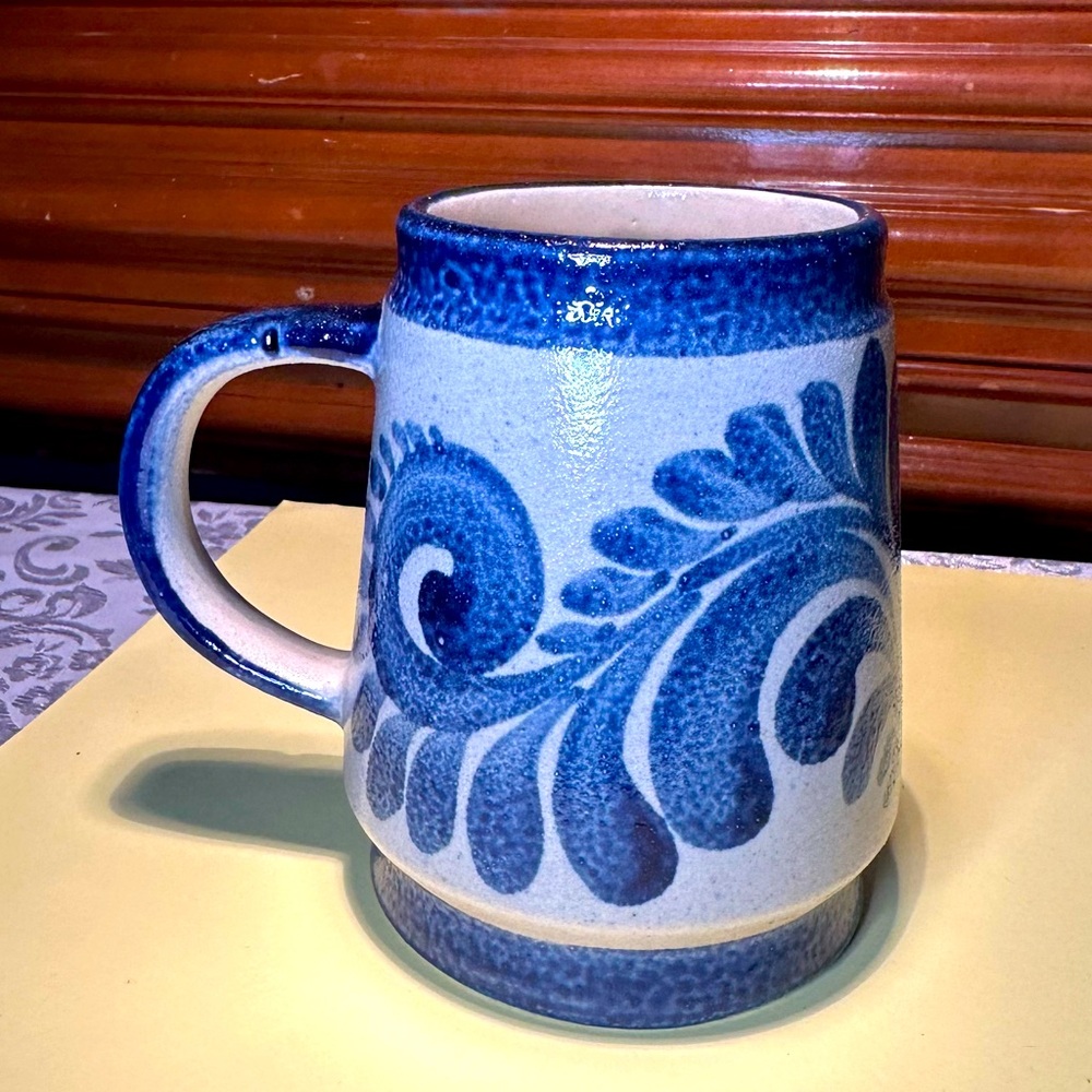 VTG W GERMANY GOEBEL HANDARBEIT BEER Mug/Stein Salt-Glazed  Pottery Mug